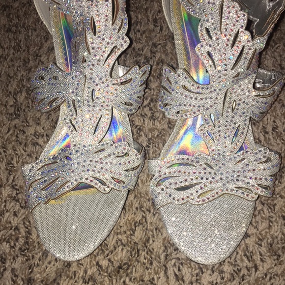 Iridescent Rhinestone Heels - Picture 2 of 6